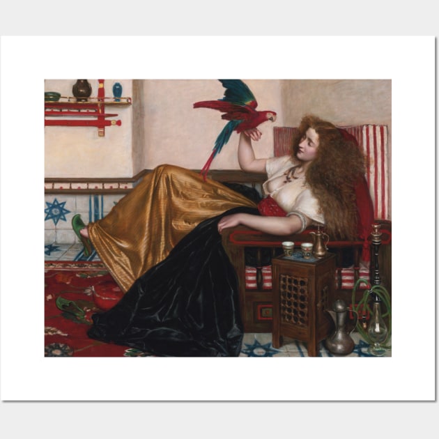 The Lady of the Tooti-Nameh or The Legend of the Parrot by Valentine Cameron Prinsep Wall Art by Classic Art Stall